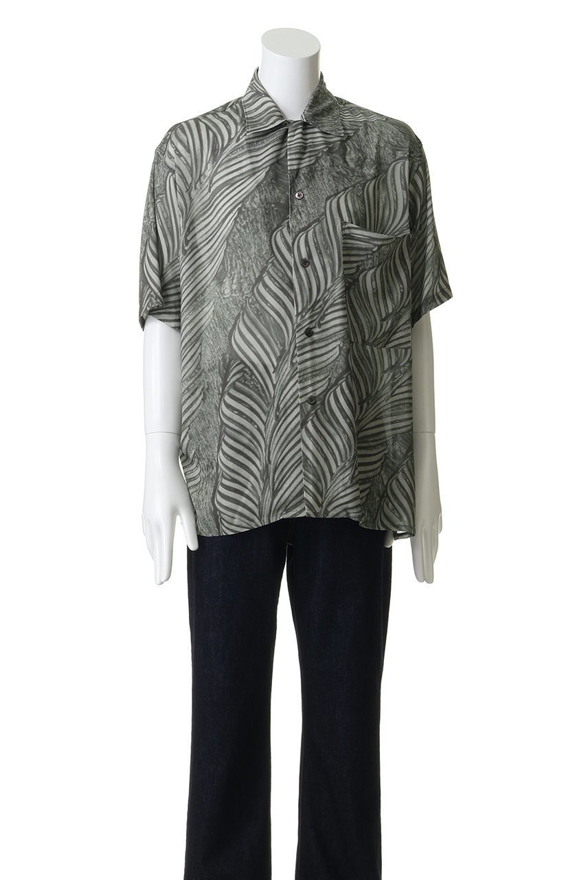 【ヨーク/YOKE】の【UNISEX】Leaf Pattern プリント オープンカラー シャツ 人気、トレンドファッション・服の通販 founy(ファニー) 　ファッション　Fashion　レディースファッション　Fashion for Women　トップス・カットソー　Cut & Sew Tops　シャツ・ブラウス・オフィスカジュアル　Elegant Blouses & Button-Ups　ユニセックス　Unisex, Genderless　ショート　Short, Short Length　スリット　Slit, Slit Detail　スリーブ　Sleeve, Long Sleeve / Short Sleeve　ドレープ　Drape, Draping Fabric　プリント　Print, Printed Pattern　ポケット　Pocket, Pocket Detail　リーフ　Leaf, Botanical Leaf　ロング　Long, Long-Length　新作・新入荷　New Arrivals / New In　羽織　Haori, Light Jacket　other-6|ID: prp329100004923024 ipo3291000000036939508