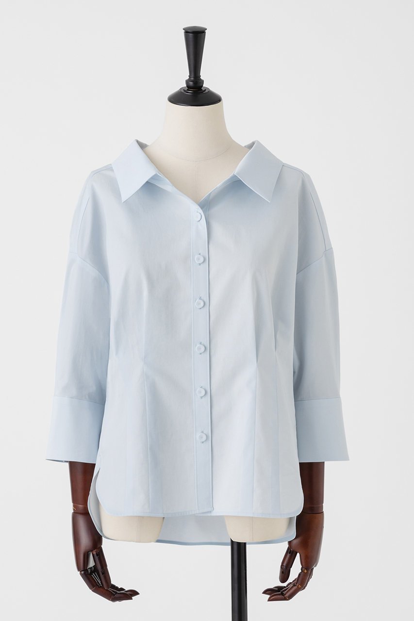 【オーヴィル/EAUVIRE】のクラシックシネマシャツ 人気、トレンドファッション・服の通販 founy(ファニー) 　ファッション　Fashion　レディースファッション　Fashion for Women　トップス・カットソー　Cut & Sew Tops　シャツ・ブラウス・オフィスカジュアル　Elegant Blouses & Button-Ups　なめらか　Smooth, Silky Texture　カフス　Cuff Design　クラシカル　Classical, Vintage-Inspired　サテン　Satin, Glossy Fabric　シンプル　Simple, Minimal　スリーブ　Sleeve, Long Sleeve / Short Sleeve　フォルム　Silhouette, Form　ロング　Long, Long-Length　新作・新入荷　New Arrivals / New In　日本製　Made In Japan　 other-1|ID: prp329100004923027 ipo3291000000036939517