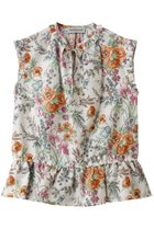 【デパリエ/DEPAREILLE】のリネンコットンフラワープリントブラウス 人気、トレンドファッション・服の通販 founy(ファニー) ファッション Fashion レディースファッション Fashion for Women トップス・カットソー Cut & Sew Tops キャミソール&ノースリーブ Camisoles & Sleeveless Tops シャツ・ブラウス・オフィスカジュアル Elegant Blouses & Button-Ups 花柄・フラワープリント・モチーフ Floral Prints & Motifs / Flower Pattern Tops カラフル Colorful Design ノースリーブ Sleeveless, No-Sleeve フラワー Flower, Floral フリル Frill, Ruffle プリント Print, Printed Pattern リネン Linen, Linen Fabric リボン Ribbon, Bow 再入荷 Restock / Back in Stock 夏 Summer 春 Spring S/S・春夏 SS, Spring/Summer, Warm Season thumbnail ベージュ|ID: prp329100004923028 ipo3291000000036939541