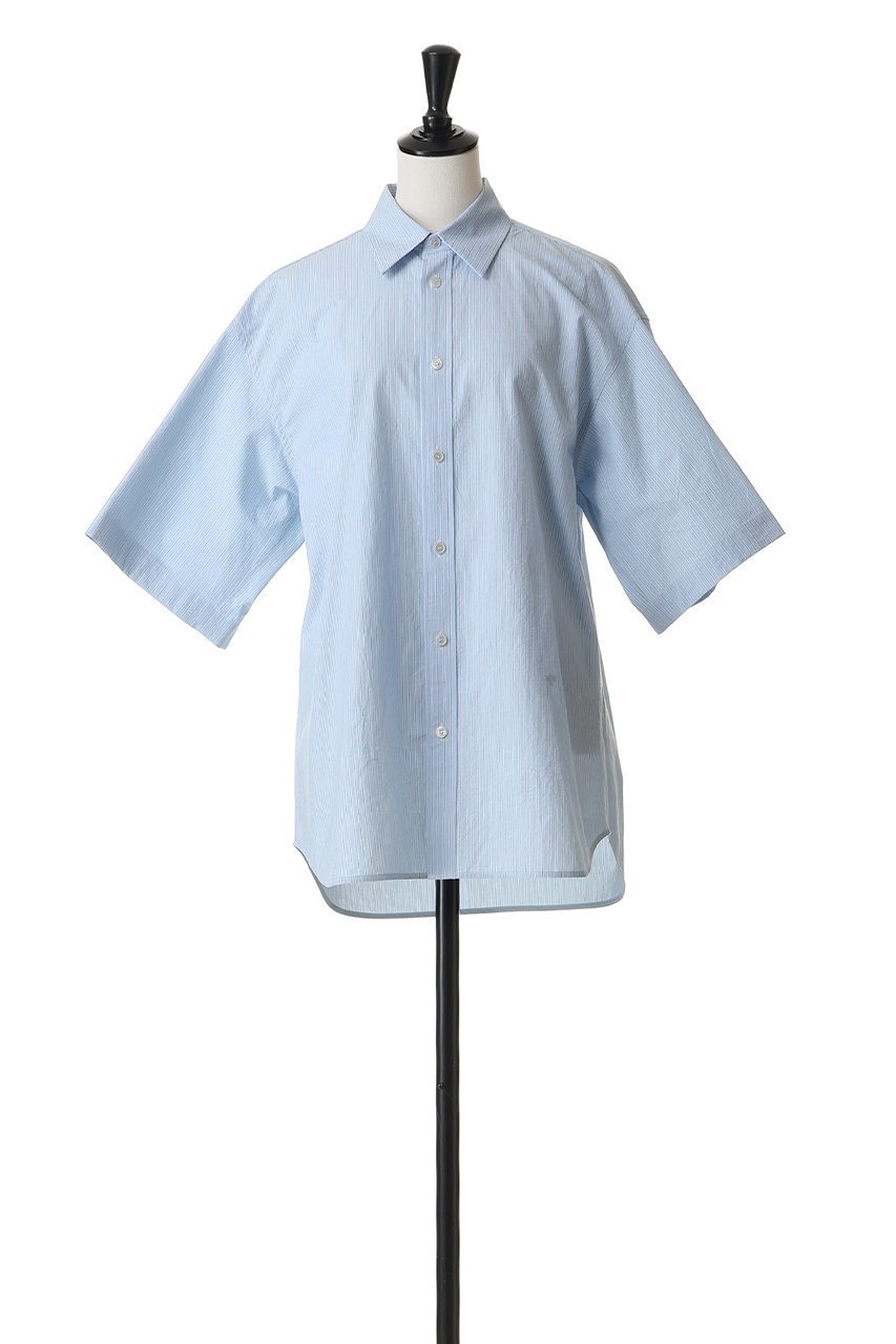 【ブラミンク/BLAMINK】のストライプレショートスリーブシャツ 人気、トレンドファッション・服の通販 founy(ファニー) 　ファッション　Fashion　レディースファッション　Fashion for Women　トップス・カットソー　Cut & Sew Tops　シャツ・ブラウス・オフィスカジュアル　Elegant Blouses & Button-Ups　ショート　Short, Short Length　ストライプ　Stripe, Striped Pattern　スリーブ　Sleeve, Long Sleeve / Short Sleeve　リラックス　Relax, Relaxed Fit　エレガント 上品　Elegant　定番　Standard, Basic Item　新作・新入荷　New Arrivals / New In　羽織　Haori, Light Jacket　other-2|ID: prp329100004923031 ipo3291000000036939573