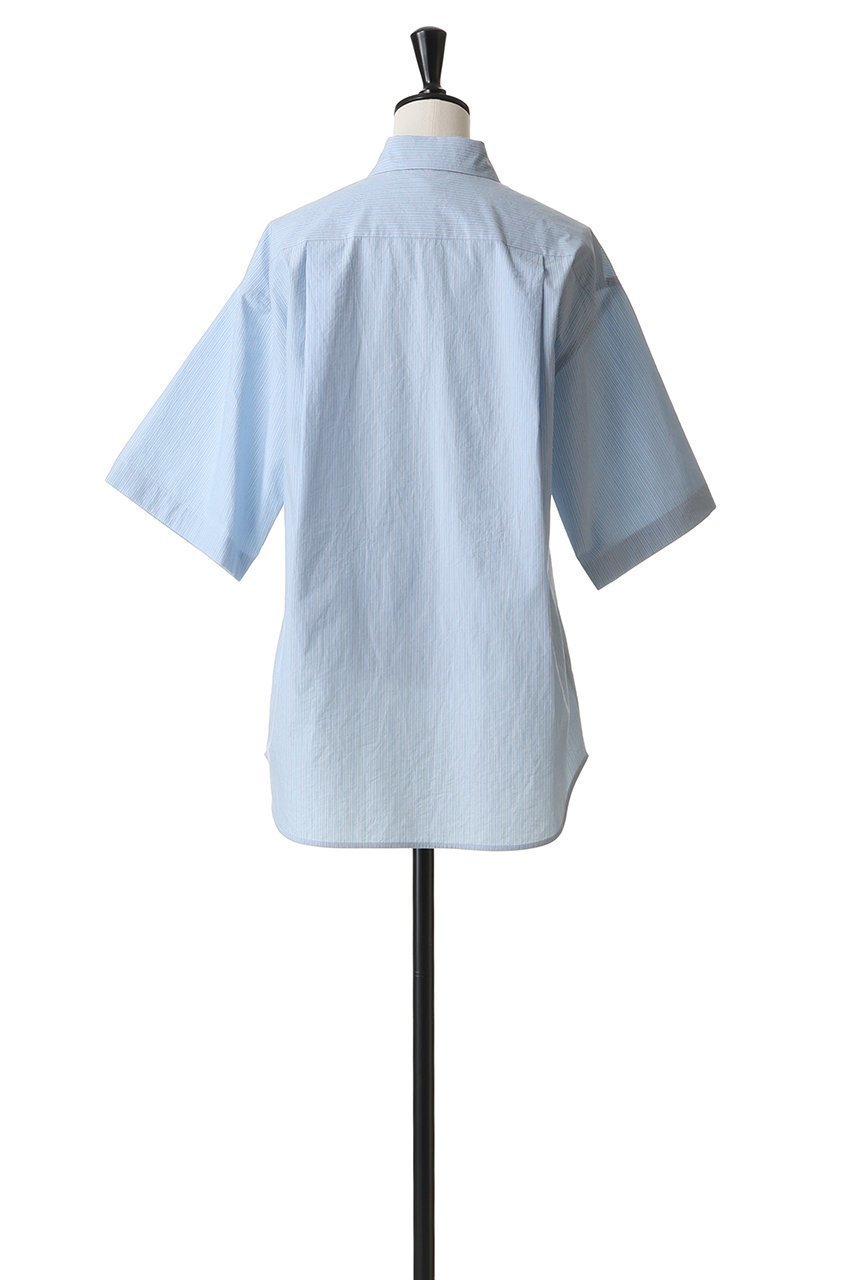 【ブラミンク/BLAMINK】のストライプレショートスリーブシャツ 人気、トレンドファッション・服の通販 founy(ファニー) 　ファッション　Fashion　レディースファッション　Fashion for Women　トップス・カットソー　Cut & Sew Tops　シャツ・ブラウス・オフィスカジュアル　Elegant Blouses & Button-Ups　ショート　Short, Short Length　ストライプ　Stripe, Striped Pattern　スリーブ　Sleeve, Long Sleeve / Short Sleeve　リラックス　Relax, Relaxed Fit　エレガント 上品　Elegant　定番　Standard, Basic Item　新作・新入荷　New Arrivals / New In　羽織　Haori, Light Jacket　other-4|ID: prp329100004923031 ipo3291000000036939578
