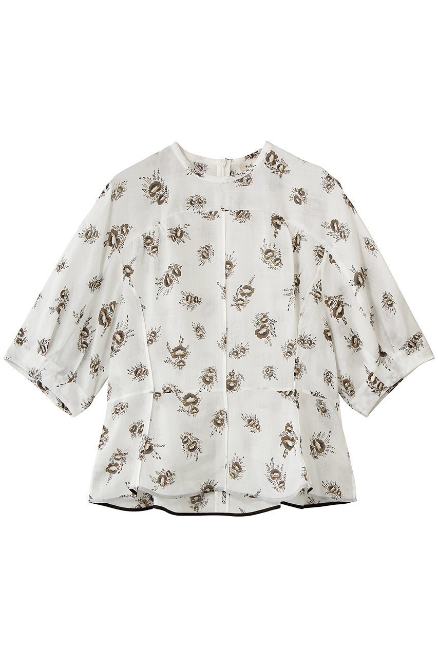 【ブラミンク/BLAMINK】のフラワーショートスリーブブラウス インテリア・キッズ・メンズ・レディースファッション・服の通販 founy(ファニー) ファッション Fashion レディースファッション Fashion for Women トップス・カットソー Cut & Sew Tops シャツ・ブラウス・オフィスカジュアル Elegant Blouses & Button-Ups アンティーク Antique-Inspired ショート Short, Short Length スリーブ Sleeve, Long Sleeve / Short Sleeve フラワー Flower, Floral ペプラム Peplum, Flared Hem エレガント 上品 Elegant 夏 Summer 新作・新入荷 New Arrivals / New In 春 Spring S/S・春夏 SS, Spring/Summer, Warm Season ミッドブラウン|ID: prp329100004923036 ipo3291000000036939598