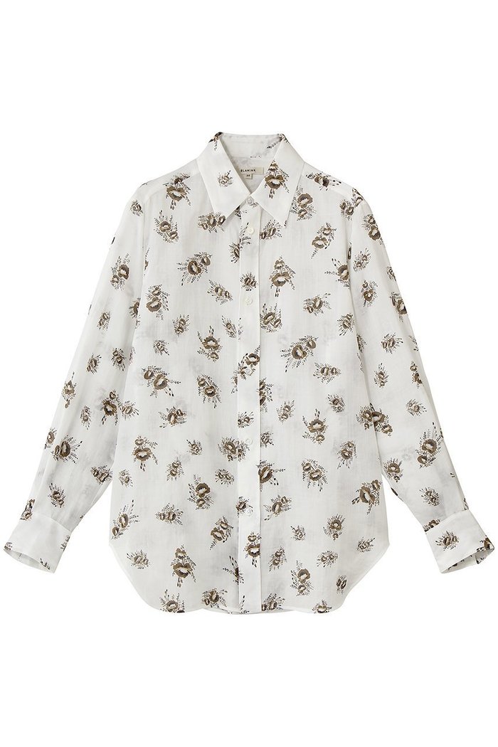 【ブラミンク/BLAMINK】のフラワープリントレギュラーカラーシャツ インテリア・キッズ・メンズ・レディースファッション・服の通販 founy(ファニー) https://founy.com/ ファッション Fashion レディースファッション Fashion for Women トップス・カットソー Cut & Sew Tops シャツ・ブラウス・オフィスカジュアル Elegant Blouses & Button-Ups 花柄・フラワープリント・モチーフ Floral Prints & Motifs / Flower Pattern Tops アンティーク Antique-Inspired スリーブ Sleeve, Long Sleeve / Short Sleeve フラワー Flower, Floral プリント Print, Printed Pattern ロング Long, Long-Length エレガント 上品 Elegant 夏 Summer 新作・新入荷 New Arrivals / New In 春 Spring S/S・春夏 SS, Spring/Summer, Warm Season |ID: prp329100004923038 ipo3291000000036939613