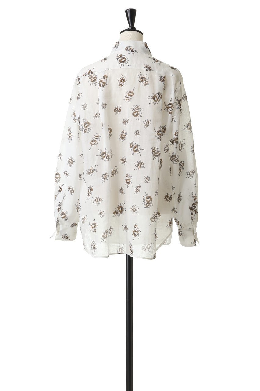 【ブラミンク/BLAMINK】のフラワープリントレギュラーカラーシャツ 人気、トレンドファッション・服の通販 founy(ファニー) 　ファッション　Fashion　レディースファッション　Fashion for Women　トップス・カットソー　Cut & Sew Tops　シャツ・ブラウス・オフィスカジュアル　Elegant Blouses & Button-Ups　花柄・フラワープリント・モチーフ　Floral Prints & Motifs / Flower Pattern Tops　アンティーク　Antique-Inspired　スリーブ　Sleeve, Long Sleeve / Short Sleeve　フラワー　Flower, Floral　プリント　Print, Printed Pattern　ロング　Long, Long-Length　エレガント 上品　Elegant　夏　Summer　新作・新入荷　New Arrivals / New In　春　Spring　S/S・春夏　SS, Spring/Summer, Warm Season　other-4|ID: prp329100004923038 ipo3291000000036939623