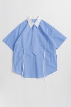 【メゾンスペシャル/MAISON SPECIAL】のHalf-Sleeve Over Tie Shirt/ハーフスリーブオーバーネクタイシャツ 人気、トレンドファッション・服の通販 founy(ファニー) ファッション Fashion レディースファッション Fashion for Women トップス・カットソー Cut & Sew Tops シャツ・ブラウス・オフィスカジュアル Elegant Blouses & Button-Ups おすすめ Recommended / Our Picks サンダル Sandals, Summer Shoes ショート Short, Short Length スリーブ Sleeve, Long Sleeve / Short Sleeve トレンド Trend, Trending Now バランス Balance, Style Balance マニッシュ Mannish, Boyish ミックス Mix, Mixed Style ルーズ Loose, Oversized 今季 This Season, Current Season 半袖 Short Sleeve, Half Sleeve 新作・新入荷 New Arrivals / New In thumbnail BLU(ブルー)|ID: prp329100004923047 ipo3291000000036939668