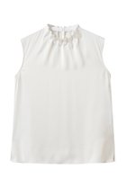 【アナイ/ANAYI】のヴィンテージサテンスタンドブラウス 人気、トレンドファッション・服の通販 founy(ファニー) ファッション Fashion レディースファッション Fashion for Women トップス・カットソー Cut & Sew Tops シャツ・ブラウス・オフィスカジュアル Elegant Blouses & Button-Ups サテン Satin, Glossy Fabric スリーブ Sleeve, Long Sleeve / Short Sleeve ネックレス Necklace, Pendant Necklace フレア Flare, Flared マニッシュ Mannish, Boyish ロング Long, Long-Length エレガント 上品 Elegant 新作・新入荷 New Arrivals / New In thumbnail ホワイト|ID: prp329100004923048 ipo3291000000036939677