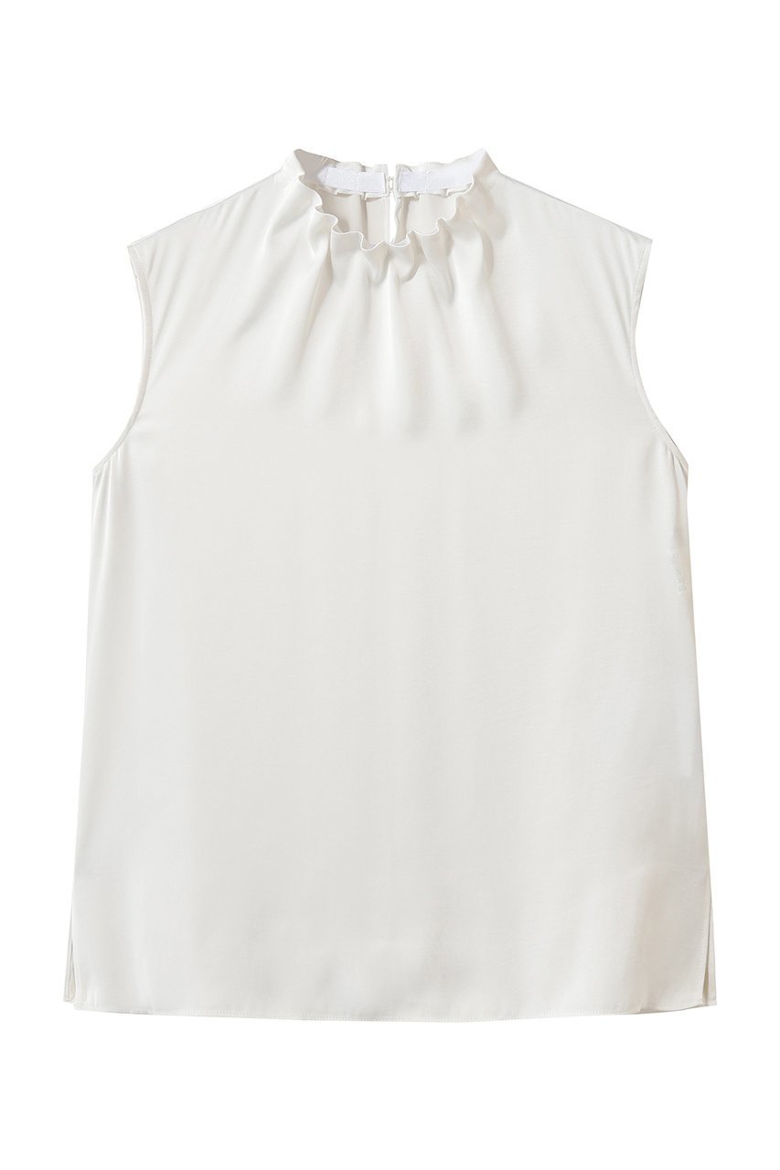 【アナイ/ANAYI】のヴィンテージサテンスタンドブラウス インテリア・キッズ・メンズ・レディースファッション・服の通販 founy(ファニー) 　ファッション　Fashion　レディースファッション　Fashion for Women　トップス・カットソー　Cut & Sew Tops　シャツ・ブラウス・オフィスカジュアル　Elegant Blouses & Button-Ups　サテン　Satin, Glossy Fabric　スリーブ　Sleeve, Long Sleeve / Short Sleeve　ネックレス　Necklace, Pendant Necklace　フレア　Flare, Flared　マニッシュ　Mannish, Boyish　ロング　Long, Long-Length　エレガント 上品　Elegant　新作・新入荷　New Arrivals / New In　ホワイト|ID: prp329100004923048 ipo3291000000036939677