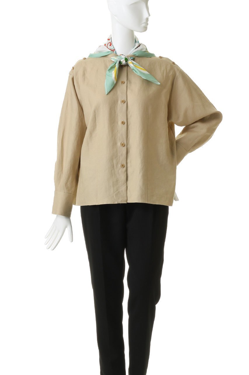 【エリオポール/heliopole】の【muller of yoshiokubo】2WAY シャツ PALMA SCARF付き 人気、トレンドファッション・服の通販 founy(ファニー) 　ファッション　Fashion　レディースファッション　Fashion for Women　トップス・カットソー　Cut & Sew Tops　シャツ・ブラウス・オフィスカジュアル　Elegant Blouses & Button-Ups　キャミソール　Camisole, Spaghetti Strap Top　シンプル　Simple, Minimal　スカーフ　Scarf, Neckwear　スラックス　Slacks, Dress Pants　スリーブ　Sleeve, Long Sleeve / Short Sleeve　デニム　Denim, Jeans Material　ロング　Long, Long-Length　新作・新入荷　New Arrivals / New In　other-2|ID: prp329100004923058 ipo3291000000036939754