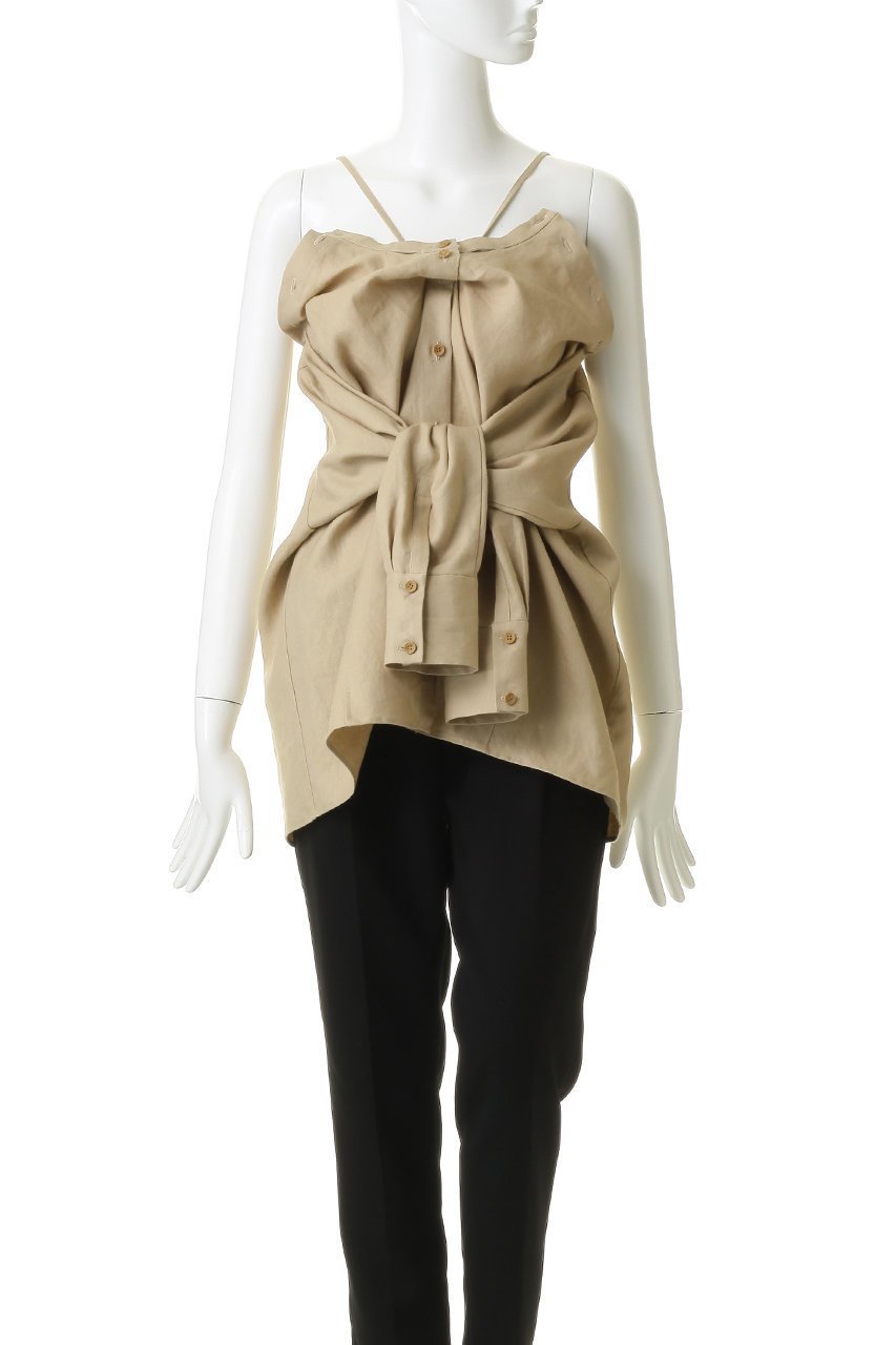 【エリオポール/heliopole】の【muller of yoshiokubo】2WAY シャツ PALMA SCARF付き 人気、トレンドファッション・服の通販 founy(ファニー) 　ファッション　Fashion　レディースファッション　Fashion for Women　トップス・カットソー　Cut & Sew Tops　シャツ・ブラウス・オフィスカジュアル　Elegant Blouses & Button-Ups　キャミソール　Camisole, Spaghetti Strap Top　シンプル　Simple, Minimal　スカーフ　Scarf, Neckwear　スラックス　Slacks, Dress Pants　スリーブ　Sleeve, Long Sleeve / Short Sleeve　デニム　Denim, Jeans Material　ロング　Long, Long-Length　新作・新入荷　New Arrivals / New In　other-7|ID: prp329100004923058 ipo3291000000036939768