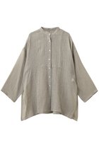 【エリオポール/heliopole】のリネンメッシュバンドカラーシャツ ベージュ|ID:prp329100004923061