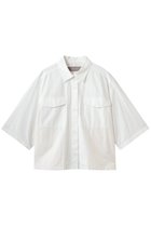 【エリオポール/heliopole】のウォッシュドハーフスリーブシャツ ホワイト|ID:prp329100004923062