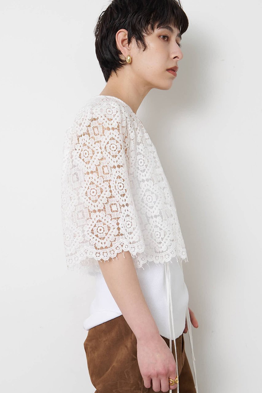 【ウィムガゼット/Whim Gazette】のレースボレロ 人気、トレンドファッション・服の通販 founy(ファニー) 　ファッション　Fashion　レディースファッション　Fashion for Women　アウター　Coat / Outerwear Collection　ボレロ・ショート丈ジャケット / ドレス羽織りに　Boleros & Short Jackets　トップス・カットソー　Cut & Sew Tops　キャミソール&ノースリーブ　Camisoles & Sleeveless Tops　シャツ・ブラウス・オフィスカジュアル　Elegant Blouses & Button-Ups　おすすめ　Recommended / Our Picks　オーガンジー　Organza Fabric　ケミカル　Chemical, Chemical Wash　ジャケット　Jacket, Outerwear　ノースリーブ　Sleeveless, No-Sleeve　フォルム　Silhouette, Form　フロント　Front, Front Design　ボレロ　Bolero, Short Cardigan　レース　Lace, Lace Fabric　ヴィンテージ　Vintage Style　新作・新入荷　New Arrivals / New In　other-5|ID: prp329100004923066 ipo3291000000036939847