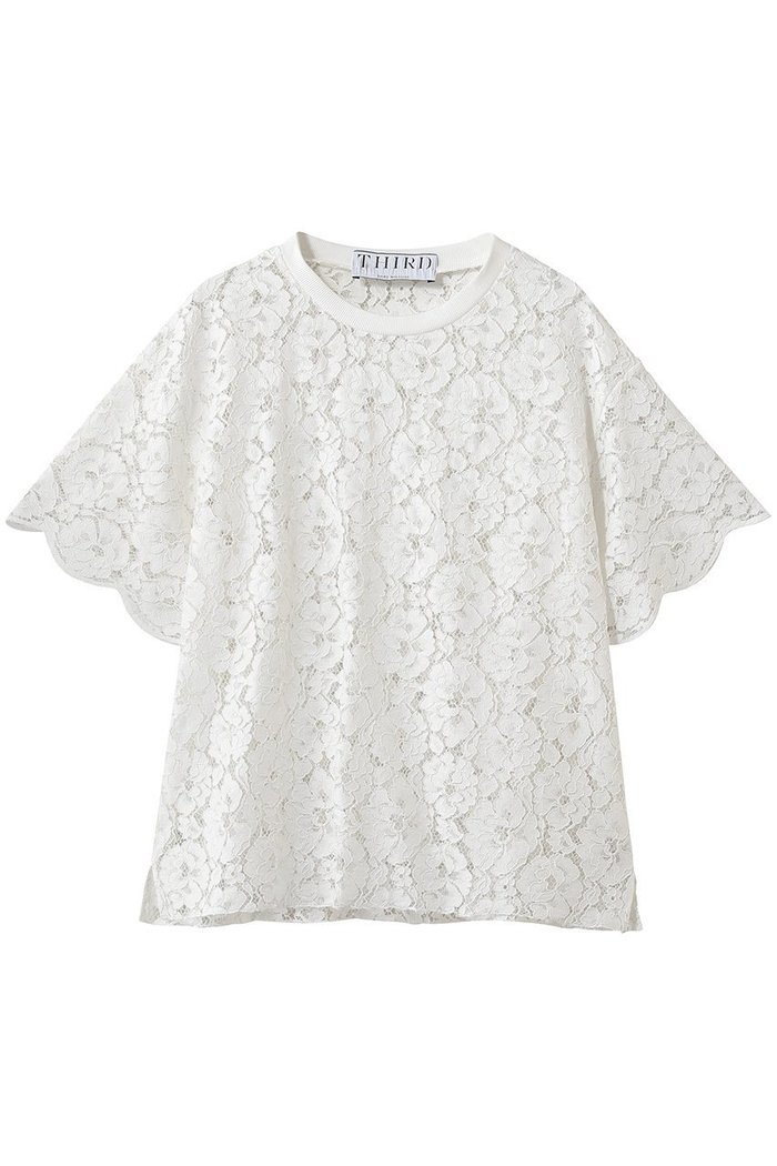 【サードマガジン/THIRD MAGAZINE】のレースTシャツブラウス インテリア・キッズ・メンズ・レディースファッション・服の通販 founy(ファウニー) https://founy.com/ ファッション Fashion レディースファッション Fashion for Women トップス・カットソー Cut & Sew Tops シャツ・ブラウス・オフィスカジュアル Elegant Blouses & Button-Ups ロングTシャツ・Tシャツ Longline T-Shirts & Tees ショート Short, Short Length スカラップ Scallop, Scalloped Edge スリーブ Sleeve, Long Sleeve / Short Sleeve バランス Balance, Style Balance レース Lace, Lace Fabric ワイド Wide, Wide Fit エレガント 上品 Elegant |ID: prp329100004923076 ipo3291000000036939907