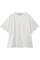 【サードマガジン/THIRD MAGAZINE】のレースTシャツブラウス ホワイト|ID:prp329100004923076