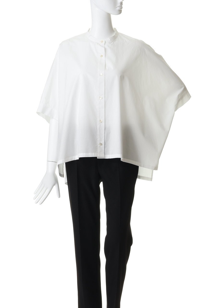 【ミズイロ インド/mizuiro ind】のhalf slv stand collar wide shirt シャツ 人気、トレンドファッション・服の通販 founy(ファニー) 　ファッション　Fashion　レディースファッション　Fashion for Women　トップス・カットソー　Cut & Sew Tops　シャツ・ブラウス・オフィスカジュアル　Elegant Blouses & Button-Ups　ショート　Short, Short Length　スタンド　Stand Collar, Upright Stand　スリーブ　Sleeve, Long Sleeve / Short Sleeve　トレンド　Trend, Trending Now　リラックス　Relax, Relaxed Fit　ワイド　Wide, Wide Fit　再入荷　Restock / Back in Stock　other-2|ID: prp329100004923080 ipo3291000000036939943
