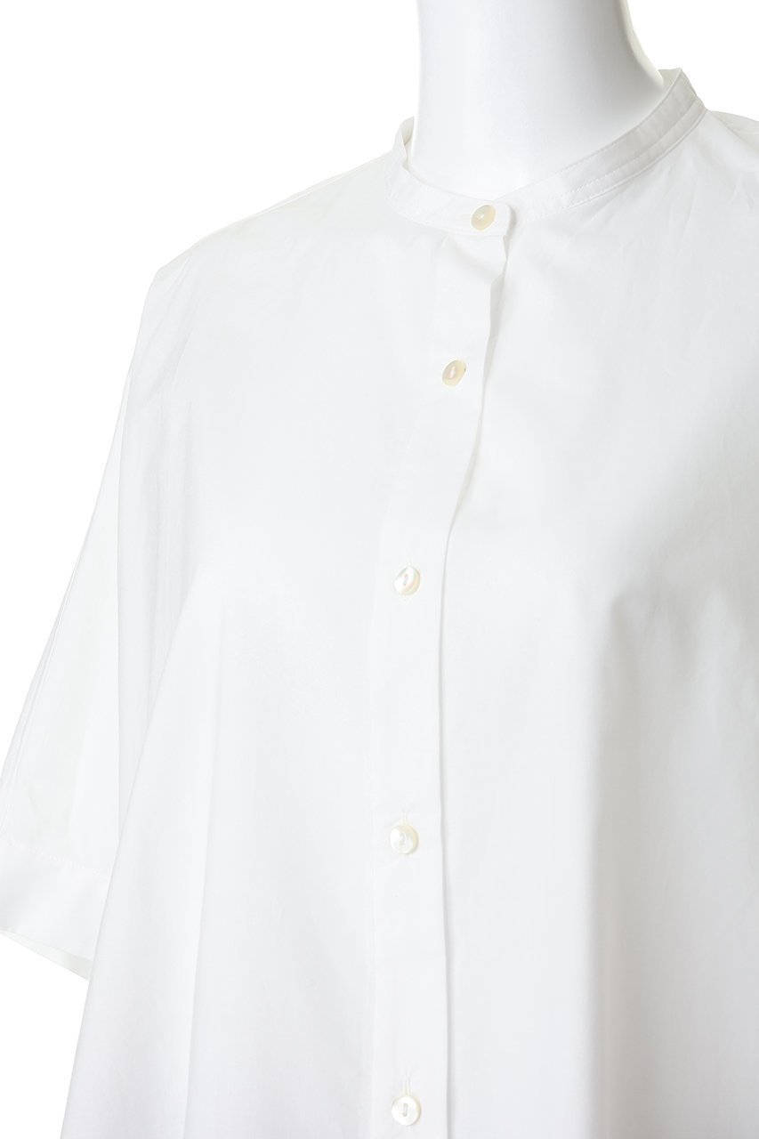 【ミズイロ インド/mizuiro ind】のhalf slv stand collar wide shirt シャツ 人気、トレンドファッション・服の通販 founy(ファニー) 　ファッション　Fashion　レディースファッション　Fashion for Women　トップス・カットソー　Cut & Sew Tops　シャツ・ブラウス・オフィスカジュアル　Elegant Blouses & Button-Ups　ショート　Short, Short Length　スタンド　Stand Collar, Upright Stand　スリーブ　Sleeve, Long Sleeve / Short Sleeve　トレンド　Trend, Trending Now　リラックス　Relax, Relaxed Fit　ワイド　Wide, Wide Fit　再入荷　Restock / Back in Stock　other-5|ID: prp329100004923080 ipo3291000000036939949