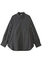 【スティーブンアラン/steven alan / MEN】の【MEN】C/L/S オンブレー チェック レギュラーカラー シャツ LOOSE ブラック|ID: prp329100004923089 ipo3291000000036940002