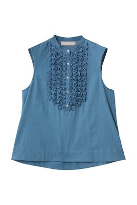 【マリリンムーン/MARILYN MOON】のモダンタックフリルフレアブラウス 人気、トレンドファッション・服の通販 founy(ファニー) ファッション Fashion レディースファッション Fashion for Women トップス・カットソー Cut & Sew Tops キャミソール&ノースリーブ Camisoles & Sleeveless Tops シャツ・ブラウス・オフィスカジュアル Elegant Blouses & Button-Ups アクセサリー Fashion Accessories ノースリーブ Sleeveless, No-Sleeve フレア Flare, Flared 人気 Popular, Best Seller 夏 Summer 新作・新入荷 New Arrivals / New In |ID:prp329100004923092