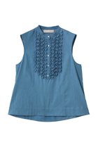 【マリリンムーン/MARILYN MOON】のモダンタックフリルフレアブラウス 人気、トレンドファッション・服の通販 founy(ファニー) ファッション Fashion レディースファッション Fashion for Women トップス・カットソー Cut & Sew Tops キャミソール&ノースリーブ Camisoles & Sleeveless Tops シャツ・ブラウス・オフィスカジュアル Elegant Blouses & Button-Ups アクセサリー Fashion Accessories ノースリーブ Sleeveless, No-Sleeve フレア Flare, Flared 人気 Popular, Best Seller 夏 Summer 新作・新入荷 New Arrivals / New In thumbnail ライトブルー|ID: prp329100004923092 ipo3291000000036940035