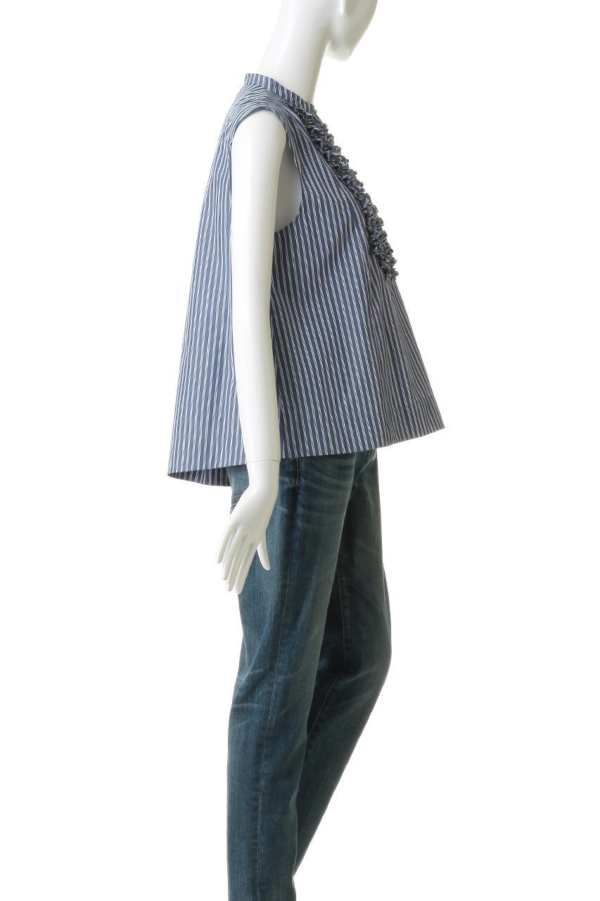 【マリリンムーン/MARILYN MOON】のモダンタックフリルフレアブラウス 人気、トレンドファッション・服の通販 founy(ファニー) 　ファッション　Fashion　レディースファッション　Fashion for Women　トップス・カットソー　Cut & Sew Tops　キャミソール&ノースリーブ　Camisoles & Sleeveless Tops　シャツ・ブラウス・オフィスカジュアル　Elegant Blouses & Button-Ups　アクセサリー　Fashion Accessories　ノースリーブ　Sleeveless, No-Sleeve　フレア　Flare, Flared　人気　Popular, Best Seller　夏　Summer　新作・新入荷　New Arrivals / New In　other-3|ID: prp329100004923092 ipo3291000000036940043