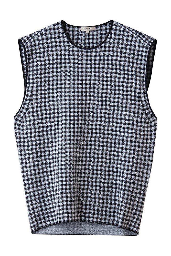 【ブラミンク/BLAMINK】の18Gギンガムチェックノースリーブ インテリア・キッズ・メンズ・レディースファッション・服の通販 founy(ファニー) https://founy.com/ ファッション Fashion レディースファッション Fashion for Women トップス・カットソー Cut & Sew Tops キャミソール&ノースリーブ Camisoles & Sleeveless Tops シャツ・ブラウス・オフィスカジュアル Elegant Blouses & Button-Ups インナー Innerwear カットソー Cut and Sewn Top ギンガム Gingham, Gingham Fabric シルク Silk, 100% Silk ジャケット Jacket, Outerwear チェック Check, Plaid, Tartan ノースリーブ Sleeveless, No-Sleeve フォルム Silhouette, Form 新作・新入荷 New Arrivals / New In |ID: prp329100004923105 ipo3291000000036940137