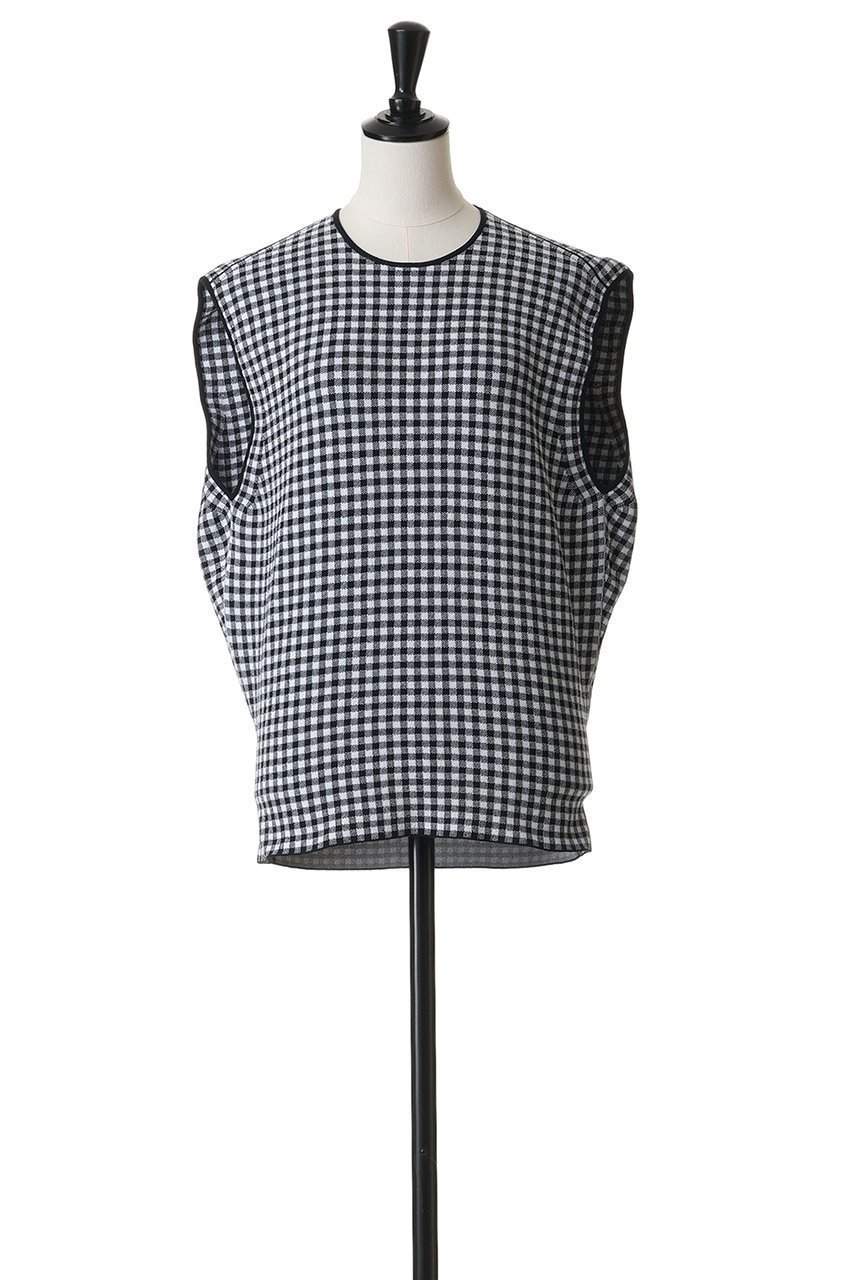 【ブラミンク/BLAMINK】の18Gギンガムチェックノースリーブ 人気、トレンドファッション・服の通販 founy(ファニー) 　ファッション　Fashion　レディースファッション　Fashion for Women　トップス・カットソー　Cut & Sew Tops　キャミソール&ノースリーブ　Camisoles & Sleeveless Tops　シャツ・ブラウス・オフィスカジュアル　Elegant Blouses & Button-Ups　インナー　Innerwear　カットソー　Cut and Sewn Top　ギンガム　Gingham, Gingham Fabric　シルク　Silk, 100% Silk　ジャケット　Jacket, Outerwear　チェック　Check, Plaid, Tartan　ノースリーブ　Sleeveless, No-Sleeve　フォルム　Silhouette, Form　新作・新入荷　New Arrivals / New In　other-2|ID: prp329100004923105 ipo3291000000036940142