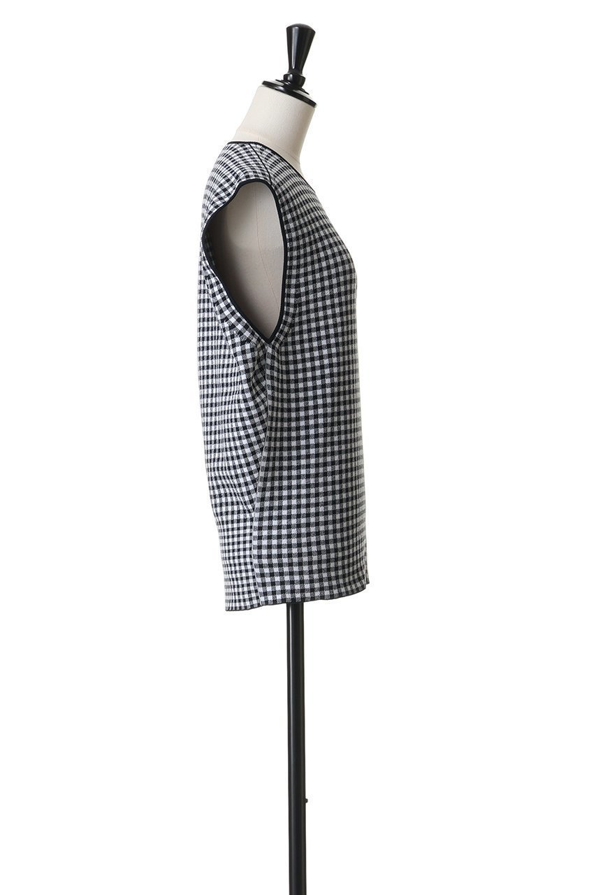 【ブラミンク/BLAMINK】の18Gギンガムチェックノースリーブ 人気、トレンドファッション・服の通販 founy(ファニー) 　ファッション　Fashion　レディースファッション　Fashion for Women　トップス・カットソー　Cut & Sew Tops　キャミソール&ノースリーブ　Camisoles & Sleeveless Tops　シャツ・ブラウス・オフィスカジュアル　Elegant Blouses & Button-Ups　インナー　Innerwear　カットソー　Cut and Sewn Top　ギンガム　Gingham, Gingham Fabric　シルク　Silk, 100% Silk　ジャケット　Jacket, Outerwear　チェック　Check, Plaid, Tartan　ノースリーブ　Sleeveless, No-Sleeve　フォルム　Silhouette, Form　新作・新入荷　New Arrivals / New In　other-3|ID: prp329100004923105 ipo3291000000036940145