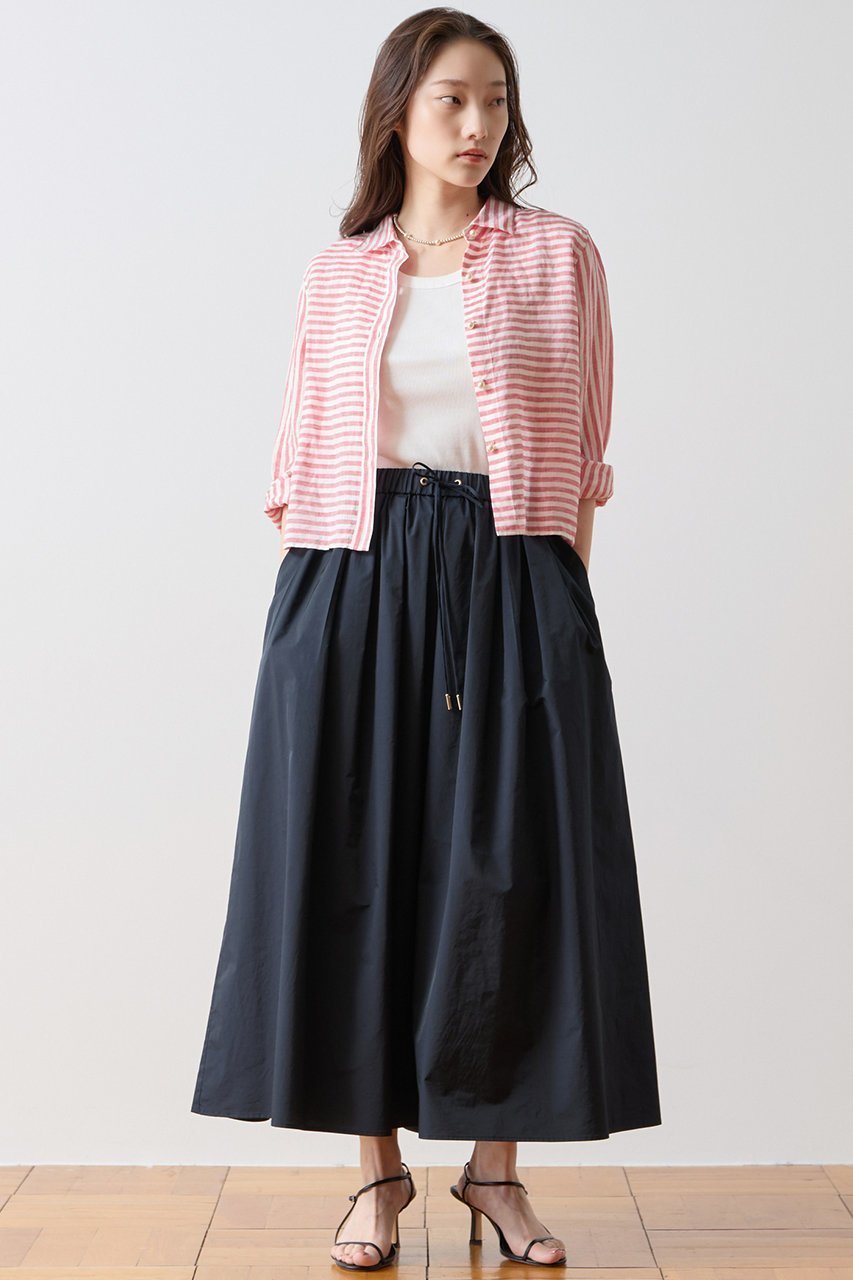 【ティアラ/Tiara】のショートリネンシャツ 人気、トレンドファッション・服の通販 founy(ファニー) 　ファッション　Fashion　レディースファッション　Fashion for Women　トップス・カットソー　Cut & Sew Tops　シャツ・ブラウス・オフィスカジュアル　Elegant Blouses & Button-Ups　イタリア　Italy　カットソー　Cut and Sewn Top　ショート　Short, Short Length　ストライプ　Stripe, Striped Pattern　スリーブ　Sleeve, Long Sleeve / Short Sleeve　バランス　Balance, Style Balance　パール　Pearl, Pearl Accent　羽織　Haori, Light Jacket　リネン　Linen, Linen Fabric　夏　Summer　新作・新入荷　New Arrivals / New In　other-2|ID: prp329100004923115 ipo3291000000036940209