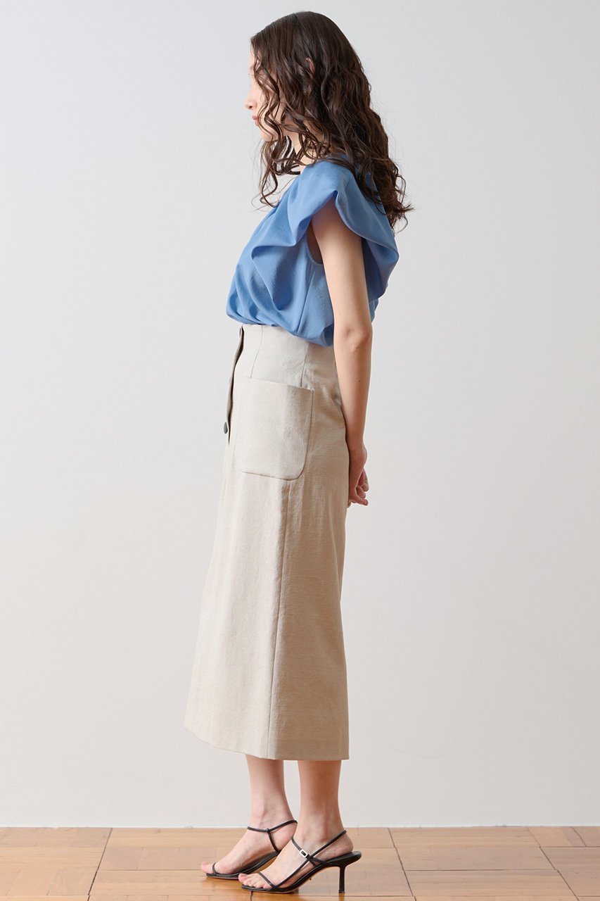 【ティアラ/Tiara】のバルーンスリーブブラウス 人気、トレンドファッション・服の通販 founy(ファニー) 　ファッション　Fashion　レディースファッション　Fashion for Women　トップス・カットソー　Cut & Sew Tops　シャツ・ブラウス・オフィスカジュアル　Elegant Blouses & Button-Ups　おすすめ　Recommended / Our Picks　ショート　Short, Short Length　スリーブ　Sleeve, Long Sleeve / Short Sleeve　センター　Center, Center Line　タイトスカート　Pencil Skirt, Tight Skirt　デコルテ　Décolleté, Neckline　バランス　Balance, Style Balance　バルーン　Balloon, Balloon Silhouette　新作・新入荷　New Arrivals / New In　other-3|ID: prp329100004923116 ipo3291000000036940227