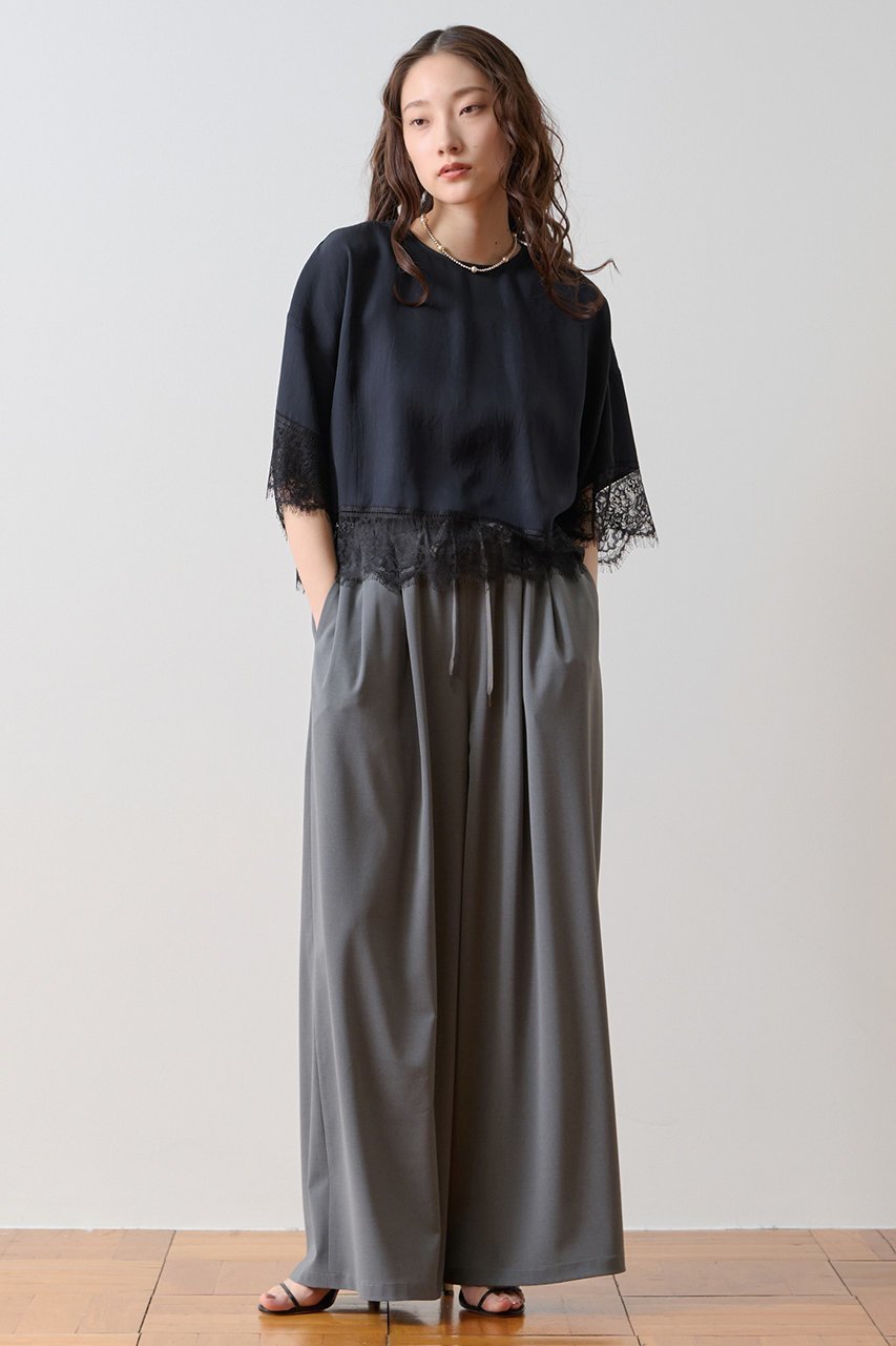 【ティアラ/Tiara】のレースヘムTブラウス 人気、トレンドファッション・服の通販 founy(ファニー) 　ファッション　Fashion　レディースファッション　Fashion for Women　トップス・カットソー　Cut & Sew Tops　シャツ・ブラウス・オフィスカジュアル　Elegant Blouses & Button-Ups　おすすめ　Recommended / Our Picks　コンビ　Combo, Combination Style　ショート　Short, Short Length　シルク　Silk, 100% Silk　スリーブ　Sleeve, Long Sleeve / Short Sleeve　トレンド　Trend, Trending Now　ドレープ　Drape, Draping Fabric　レース　Lace, Lace Fabric　ワイド　Wide, Wide Fit　ヴィンテージ　Vintage Style　ビジネス 仕事 通勤　Business / Work / Commuting　新作・新入荷　New Arrivals / New In　other-6|ID: prp329100004923117 ipo3291000000036940245