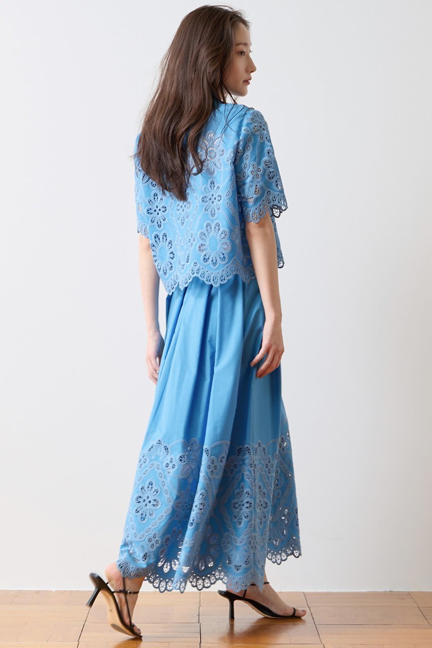 【ティアラ/Tiara】のカットワークレースショートスリーブシャツ 人気、トレンドファッション・服の通販 founy(ファニー) 　ファッション　Fashion　レディースファッション　Fashion for Women　トップス・カットソー　Cut & Sew Tops　シャツ・ブラウス・オフィスカジュアル　Elegant Blouses & Button-Ups　おすすめ　Recommended / Our Picks　ショート　Short, Short Length　シンプル　Simple, Minimal　スカラップ　Scallop, Scalloped Edge　スリーブ　Sleeve, Long Sleeve / Short Sleeve　セットアップ　Set-Up, Coordinated Outfit　フレア　Flare, Flared　ワイド　Wide, Wide Fit　新作・新入荷　New Arrivals / New In　other-5|ID: prp329100004923118 ipo3291000000036940261