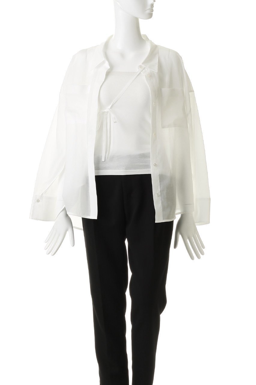 【エブール/ebure】の【店舗限定】ライトコットンローン Wポケットシャツ 人気、トレンドファッション・服の通販 founy(ファニー) 　ファッション　Fashion　レディースファッション　Fashion for Women　トップス・カットソー　Cut & Sew Tops　シャツ・ブラウス・オフィスカジュアル　Elegant Blouses & Button-Ups　シアー　Sheer, See-Through　スリーブ　Sleeve, Long Sleeve / Short Sleeve　パターン　Pattern, Design Print　ポケット　Pocket, Pocket Detail　ロング　Long, Long-Length　夏　Summer　新作・新入荷　New Arrivals / New In　春　Spring　S/S・春夏　SS, Spring/Summer, Warm Season　other-6|ID: prp329100004923129 ipo3291000000036940360