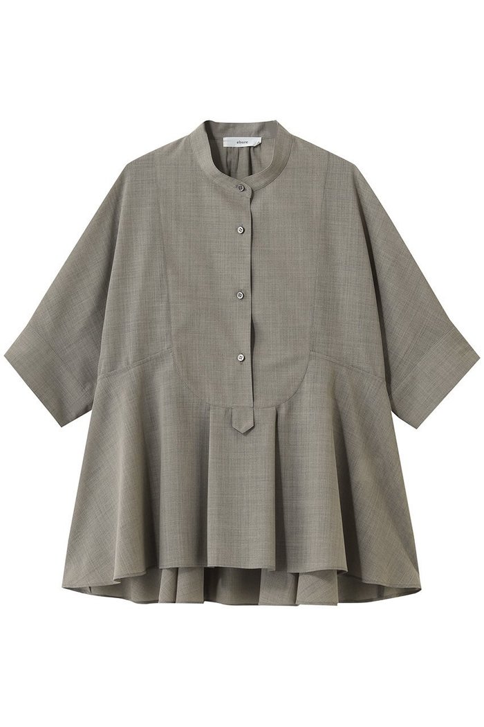 【エブール/ebure】のドライシアーウール フレアブラウス インテリア・キッズ・メンズ・レディースファッション・服の通販 founy(ファニー) https://founy.com/ ファッション Fashion レディースファッション Fashion for Women トップス・カットソー Cut & Sew Tops シャツ・ブラウス・オフィスカジュアル Elegant Blouses & Button-Ups ショート Short, Short Length スリーブ Sleeve, Long Sleeve / Short Sleeve フレア Flare, Flared 再入荷 Restock / Back in Stock |ID: prp329100004923135 ipo3291000000036940405