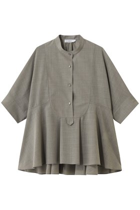 【エブール/ebure】のドライシアーウール フレアブラウス 大人の最旬トレンドファッション＆コーディネート founy(ファウニー) ファッション Fashion レディースファッション Fashion for Women トップス・カットソー Cut & Sew Tops シャツ・ブラウス・オフィスカジュアル Elegant Blouses & Button-Ups ショート Short, Short Length スリーブ Sleeve, Long Sleeve / Short Sleeve フレア Flare, Flared 再入荷 Restock / Back in Stock |ID:prp329100004923135