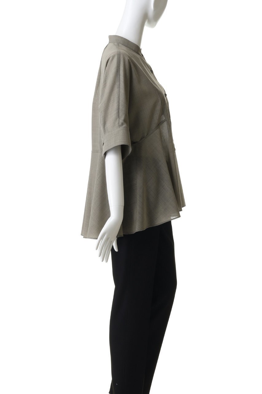 【エブール/ebure】のドライシアーウール フレアブラウス 人気、トレンドファッション・服の通販 founy(ファニー) 　ファッション　Fashion　レディースファッション　Fashion for Women　トップス・カットソー　Cut & Sew Tops　シャツ・ブラウス・オフィスカジュアル　Elegant Blouses & Button-Ups　ショート　Short, Short Length　スリーブ　Sleeve, Long Sleeve / Short Sleeve　フレア　Flare, Flared　新作・新入荷　New Arrivals / New In　other-3|ID: prp329100004923135 ipo3291000000036940414