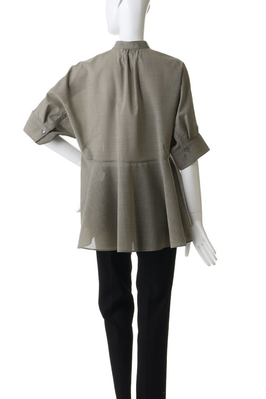 【エブール/ebure】のドライシアーウール フレアブラウス 人気、トレンドファッション・服の通販 founy(ファニー) 　ファッション　Fashion　レディースファッション　Fashion for Women　トップス・カットソー　Cut & Sew Tops　シャツ・ブラウス・オフィスカジュアル　Elegant Blouses & Button-Ups　ショート　Short, Short Length　スリーブ　Sleeve, Long Sleeve / Short Sleeve　フレア　Flare, Flared　新作・新入荷　New Arrivals / New In　other-4|ID: prp329100004923135 ipo3291000000036940418