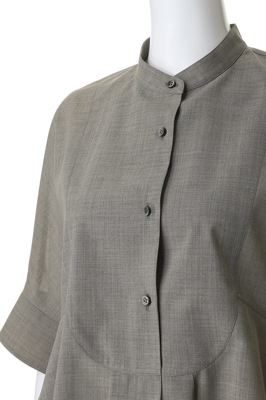 【エブール/ebure】のドライシアーウール フレアブラウス 人気、トレンドファッション・服の通販 founy(ファニー) 　ファッション　Fashion　レディースファッション　Fashion for Women　トップス・カットソー　Cut & Sew Tops　シャツ・ブラウス・オフィスカジュアル　Elegant Blouses & Button-Ups　ショート　Short, Short Length　スリーブ　Sleeve, Long Sleeve / Short Sleeve　フレア　Flare, Flared　新作・新入荷　New Arrivals / New In　other-5|ID: prp329100004923135 ipo3291000000036940421