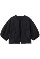 【プレインピープル/PLAIN PEOPLE】のラッセルジャカードボリュームスリーブブラウス ブラック|ID:prp329100004923137