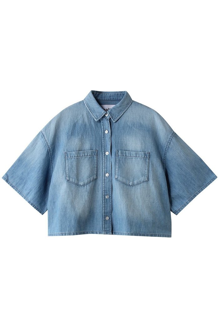 【ヘルシーデニム/Healthy Denim】のBreezy Rosehip ショート丈デニムシャツ インテリア・キッズ・メンズ・レディースファッション・服の通販 founy(ファウニー) https://founy.com/ ファッション Fashion レディースファッション Fashion for Women トップス・カットソー Cut & Sew Tops シャツ・ブラウス・オフィスカジュアル Elegant Blouses & Button-Ups ショート Short, Short Length スリーブ Sleeve, Long Sleeve / Short Sleeve デニム Denim, Jeans Material トレンド Trend, Trending Now バランス Balance, Style Balance ボトム Bottoms, Lower Wear マキシ Maxi, Full Length リネン Linen, Linen Fabric ワイド Wide, Wide Fit 夏 Summer |ID: prp329100004923143 ipo3291000000036940484