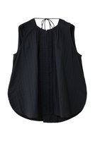 【ヌキテパ/NE QUITTEZ PAS】のPoplin Wave Tuck トップス 人気、トレンドファッション・服の通販 founy(ファニー) ファッション Fashion レディースファッション Fashion for Women トップス・カットソー Cut & Sew Tops キャミソール&ノースリーブ Camisoles & Sleeveless Tops シャツ・ブラウス・オフィスカジュアル Elegant Blouses & Button-Ups ギャザー Gathered, Ruffled センター Center, Center Line ノースリーブ Sleeveless, No-Sleeve リボン Ribbon, Bow 夏 Summer 新作・新入荷 New Arrivals / New In |ID:prp329100004923146