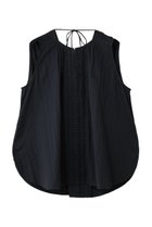 【ヌキテパ/NE QUITTEZ PAS】のPoplin Wave Tuck トップス 人気、トレンドファッション・服の通販 founy(ファニー) ファッション Fashion レディースファッション Fashion for Women トップス・カットソー Cut & Sew Tops キャミソール&ノースリーブ Camisoles & Sleeveless Tops シャツ・ブラウス・オフィスカジュアル Elegant Blouses & Button-Ups ギャザー Gathered, Ruffled センター Center, Center Line ノースリーブ Sleeveless, No-Sleeve リボン Ribbon, Bow 夏 Summer 新作・新入荷 New Arrivals / New In thumbnail ネイビー|ID: prp329100004923146 ipo3291000000036940513