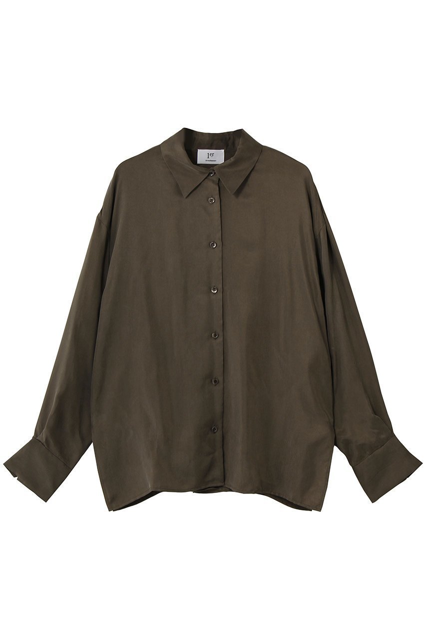 【プルミエ アロンディスモン/1er Arrondissement】のキュプラフィブリルレギュラーカラーシャツ インテリア・キッズ・メンズ・レディースファッション・服の通販 founy(ファニー) 　ファッション　Fashion　レディースファッション　Fashion for Women　トップス・カットソー　Cut & Sew Tops　シャツ・ブラウス・オフィスカジュアル　Elegant Blouses & Button-Ups　とろみ　Fluid, Flowy Fabric　シンプル　Simple, Minimal　スリーブ　Sleeve, Long Sleeve / Short Sleeve　フィット　Fit, Slim Fit　ボトム　Bottoms, Lower Wear　ロング　Long, Long-Length　定番　Standard, Basic Item　新作・新入荷　New Arrivals / New In　羽織　Haori, Light Jacket　ブラウン|ID: prp329100004923162 ipo3291000000036940645