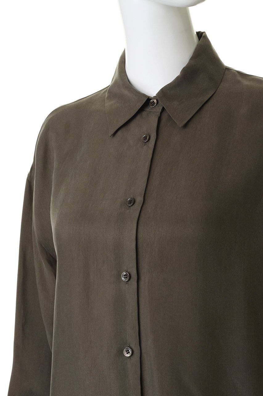 【プルミエ アロンディスモン/1er Arrondissement】のキュプラフィブリルレギュラーカラーシャツ 人気、トレンドファッション・服の通販 founy(ファニー) 　ファッション　Fashion　レディースファッション　Fashion for Women　トップス・カットソー　Cut & Sew Tops　シャツ・ブラウス・オフィスカジュアル　Elegant Blouses & Button-Ups　とろみ　Fluid, Flowy Fabric　シンプル　Simple, Minimal　スリーブ　Sleeve, Long Sleeve / Short Sleeve　フィット　Fit, Slim Fit　ボトム　Bottoms, Lower Wear　ロング　Long, Long-Length　定番　Standard, Basic Item　新作・新入荷　New Arrivals / New In　羽織　Haori, Light Jacket　other-5|ID: prp329100004923162 ipo3291000000036940655