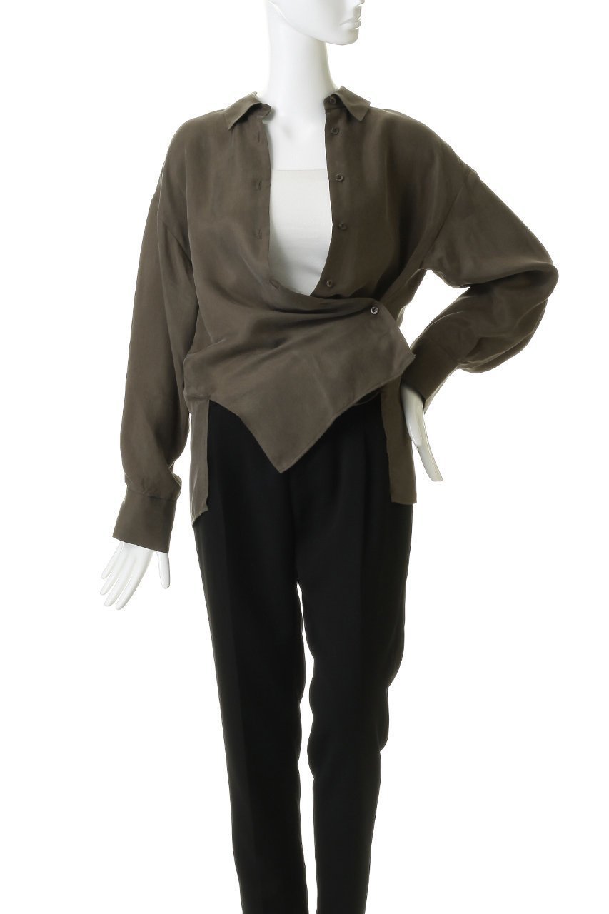 【プルミエ アロンディスモン/1er Arrondissement】のキュプラフィブリルレギュラーカラーシャツ 人気、トレンドファッション・服の通販 founy(ファニー) 　ファッション　Fashion　レディースファッション　Fashion for Women　トップス・カットソー　Cut & Sew Tops　シャツ・ブラウス・オフィスカジュアル　Elegant Blouses & Button-Ups　とろみ　Fluid, Flowy Fabric　シンプル　Simple, Minimal　スリーブ　Sleeve, Long Sleeve / Short Sleeve　フィット　Fit, Slim Fit　ボトム　Bottoms, Lower Wear　ロング　Long, Long-Length　定番　Standard, Basic Item　新作・新入荷　New Arrivals / New In　羽織　Haori, Light Jacket　other-6|ID: prp329100004923162 ipo3291000000036940657