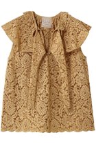 【プルミエ アロンディスモン/1er Arrondissement】のフラワーレースケープブラウス キャメル|ID:prp329100004923164