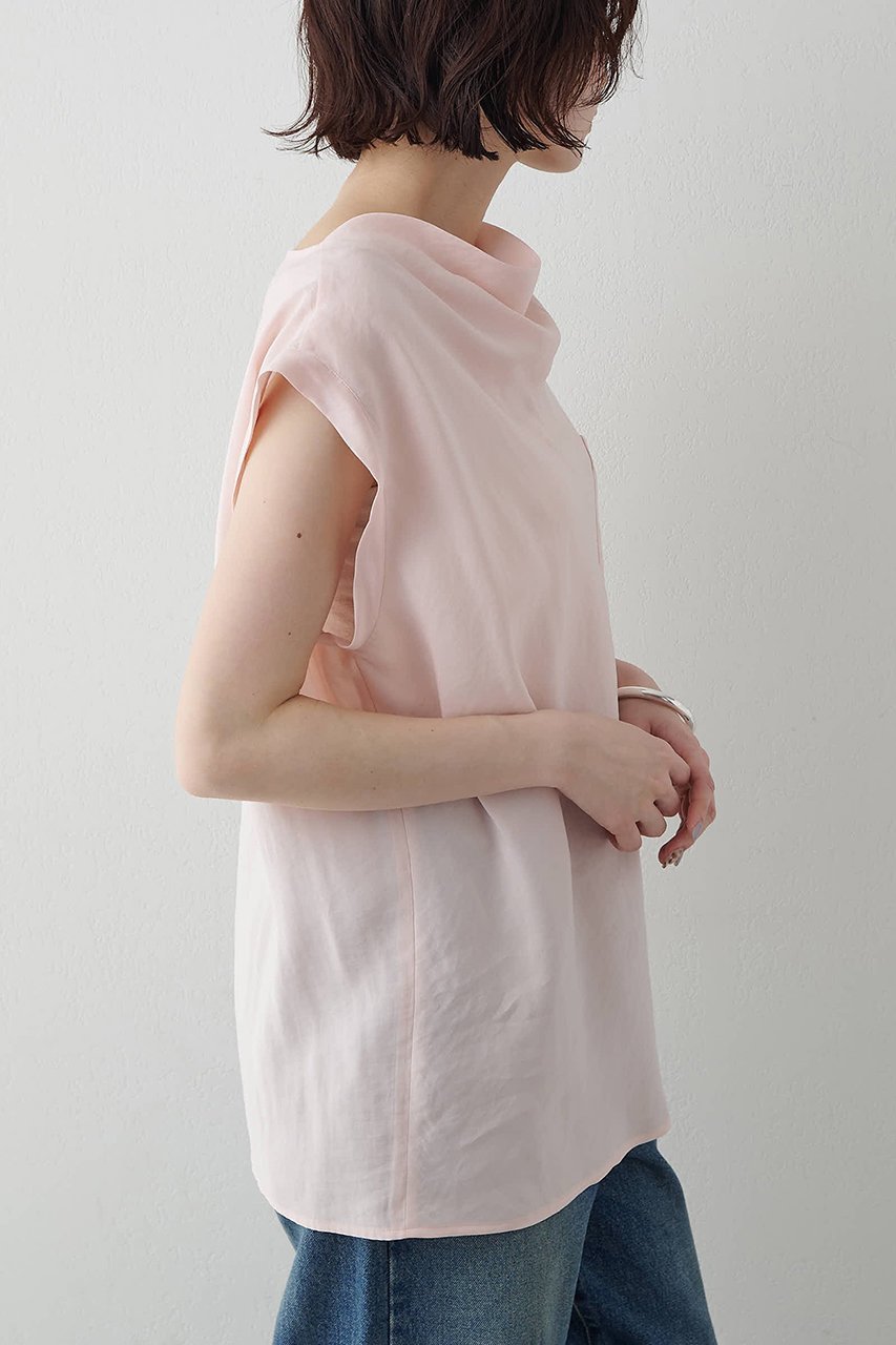 【ウィムガゼット/Whim Gazette】のドレープブラウス 人気、トレンドファッション・服の通販 founy(ファニー) 　ファッション　Fashion　レディースファッション　Fashion for Women　トップス・カットソー　Cut & Sew Tops　シャツ・ブラウス・オフィスカジュアル　Elegant Blouses & Button-Ups　サテン　Satin, Glossy Fabric　ショート　Short, Short Length　スリーブ　Sleeve, Long Sleeve / Short Sleeve　ドレープ　Drape, Draping Fabric　ノースリーブ　Sleeveless, No-Sleeve　バランス　Balance, Style Balance　フレンチ　French, French Style　ベビー　Baby, Babywear　ボトム　Bottoms, Lower Wear　ポケット　Pocket, Pocket Detail　ワッシャー　Washer, Crinkled Finish　エレガント 上品　Elegant　新作・新入荷　New Arrivals / New In　other-4|ID: prp329100004923171 ipo3291000000036940721