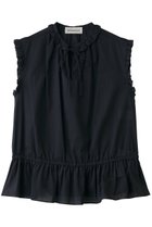 【デパリエ/DEPAREILLE】のラミーコットンスリーブレスフリルブラウス 人気、トレンドファッション・服の通販 founy(ファニー) ファッション Fashion レディースファッション Fashion for Women トップス・カットソー Cut & Sew Tops キャミソール&ノースリーブ Camisoles & Sleeveless Tops シャツ・ブラウス・オフィスカジュアル Elegant Blouses & Button-Ups センター Center, Center Line デニム Denim, Jeans Material ノースリーブ Sleeveless, No-Sleeve フェミニン Feminine, Girly フリル Frill, Ruffle リボン Ribbon, Bow エレガント 上品 Elegant 再入荷 Restock / Back in Stock 夏 Summer thumbnail ネイビー|ID: prp329100004923188 ipo3291000000036940885