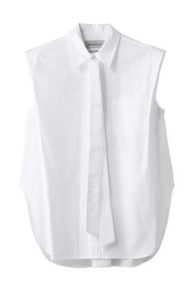 【デパリエ/DEPAREILLE】のコットンツイルスリーブレスボウブラウス 人気、トレンドファッション・服の通販 founy(ファニー) ファッション Fashion レディースファッション Fashion for Women トップス・カットソー Cut & Sew Tops キャミソール&ノースリーブ Camisoles & Sleeveless Tops シャツ・ブラウス・オフィスカジュアル Elegant Blouses & Button-Ups カッティング Cutting Detail クラシック Classic, Timeless Style サマー Summer, Summer Style ノースリーブ Sleeveless, No-Sleeve モダン Modern, Contemporary 夏 Summer 新作・新入荷 New Arrivals / New In |ID:prp329100004923189