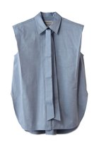 【デパリエ/DEPAREILLE】のコットンツイルスリーブレスボウブラウス ネイビー|ID:prp329100004923189