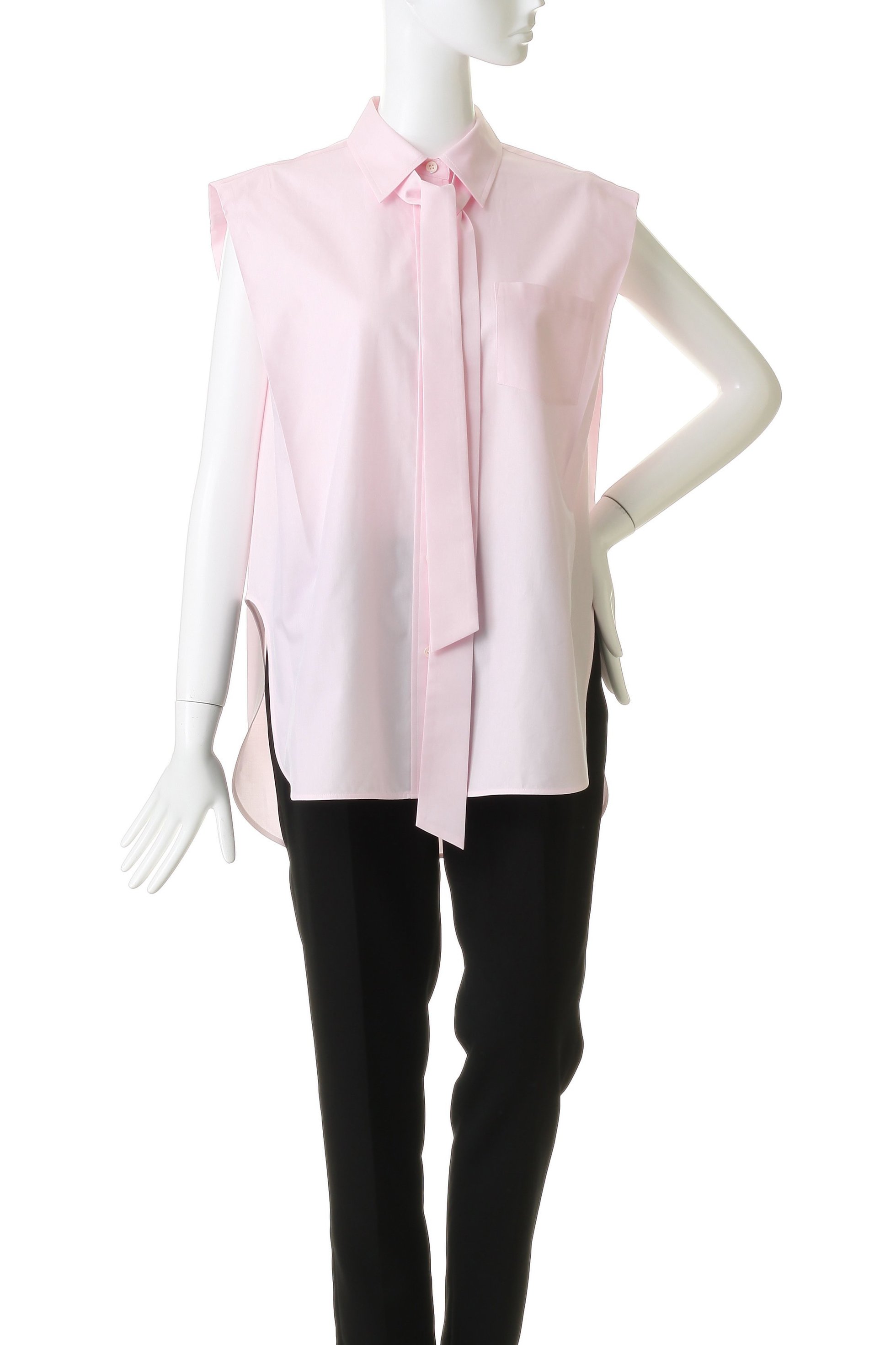 【デパリエ/DEPAREILLE】のコットンツイルスリーブレスボウブラウス 人気、トレンドファッション・服の通販 founy(ファニー) 　ファッション　Fashion　レディースファッション　Fashion for Women　トップス・カットソー　Cut & Sew Tops　キャミソール&ノースリーブ　Camisoles & Sleeveless Tops　シャツ・ブラウス・オフィスカジュアル　Elegant Blouses & Button-Ups　カッティング　Cutting Detail　クラシック　Classic, Timeless Style　サマー　Summer, Summer Style　ノースリーブ　Sleeveless, No-Sleeve　モダン　Modern, Contemporary　夏　Summer　新作・新入荷　New Arrivals / New In　other-2|ID: prp329100004923189 ipo3291000000036940903